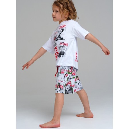 Pajama for the boy PlayTode: T -shirt and shorts, height 110 cm-1