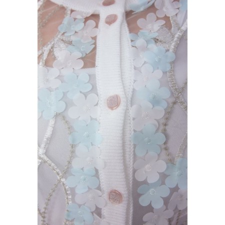 Cardigan female, size 56, white color-3