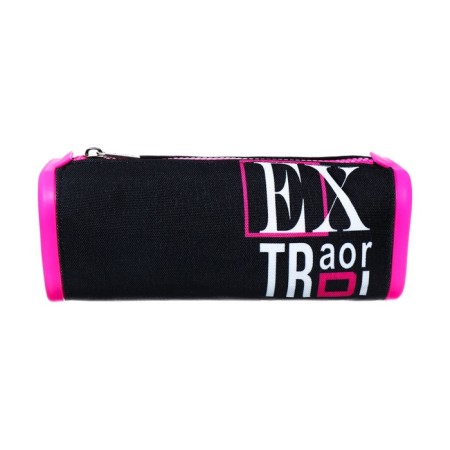 Penal soft, 1 compartment, quadro, 70 x 200 mm, Hatber "ex" Silicon+textiles, black/pink npn_72256-1