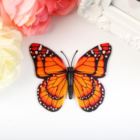 Magnet Plastic "Butterfly Rainbow" double wings, mix 6.2x, 7.1 cm-1