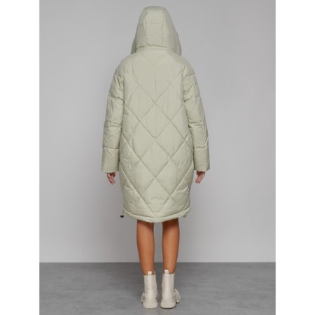 Coat insulated winter female, size 46, color light green-3