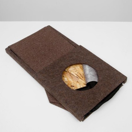 House for cats with a clamp "X", folding with a hammock, carpet, mix of flowers-7