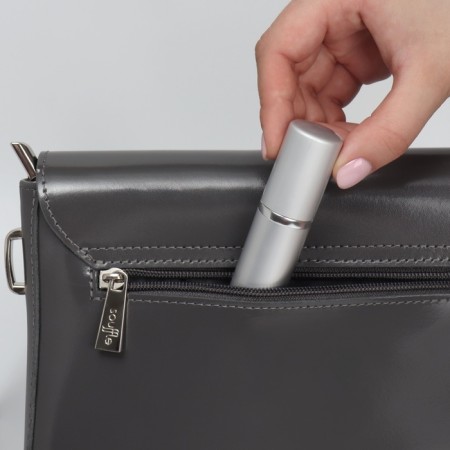 Perfume bottle, with a spray, 10 ml, silver color-16