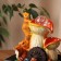 Fountain "Squirrels at the fly agaric" 22x16 cm (with backlight)