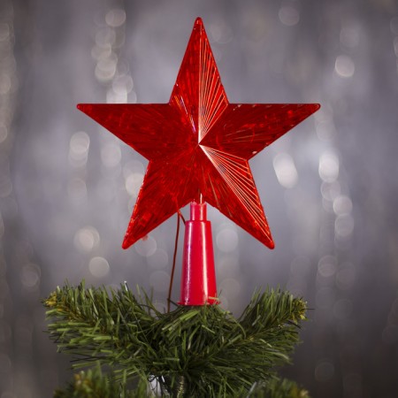 The LED top for the Christmas tree "Red" 15 cm, 10 LED, wire 2 meters, 220 V, glow red glow-1
