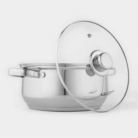 Gretta pan, 4.2 l, d = 22 cm, capsule, glass cover, induction-2
