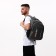 Male backpack on a zipper, 2 parts with a zipper, 5 external pockets, color gray color