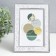 Photo frame plastic 10x15 cm "White" Double silver stroke 18x13 cm