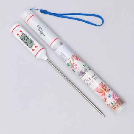 Culinary thermometer "Live with taste", white-1