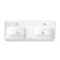 Slide -suspended Comforty 78694, rectangular, two bowls, white color