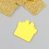 Decor "Gift" gold 4 cm set 5 pcs foam glitter