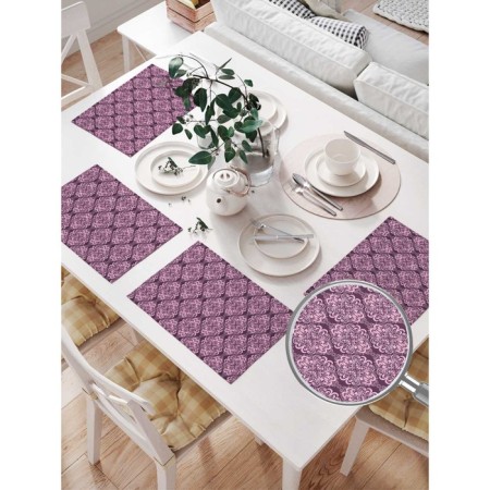 A set of napkins for setting the table "Patterned Baroque ornament", rectangular, size 32x46 cm, 4 pcs-1