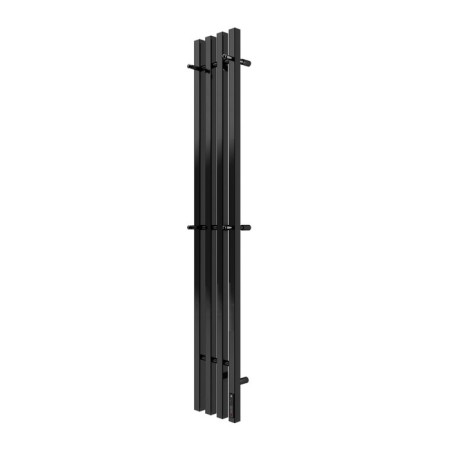 Terminus quatro electric heated towel rail, 1400x210 mm, black matte