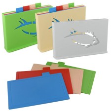 A set of cutting boards multidide, with a stand, plastic, 4 pcs