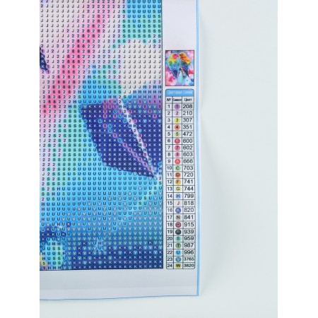Diamond mosaic with full filling on the canvas "Tropical Birds", 40 x 50 cm-3