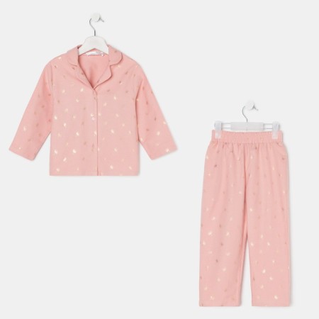 Pajama nursery from a flannel (shirt, trousers) KAFTAN "Dandelions", height 110-116, pink-6
