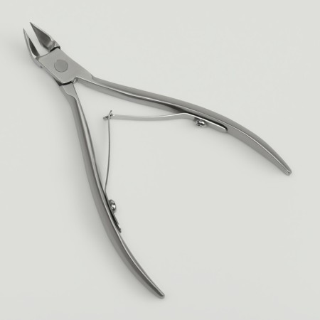 Pedicure nippers, 2 springs, 10.5 cm, blade length - 12 mm, silver color-3