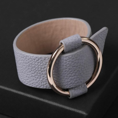 Bracelet Skin "Pompeii" capture, gray color in gold, 24 cm-1