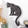 Decorative metal hook "cat" 9x3x18 cm