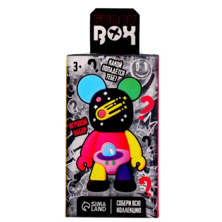 Toy - Funny Box Surprise "Bears": children's keychain, stickers, card-8