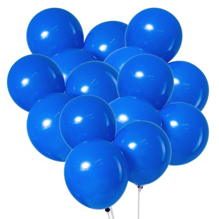 Latex ball 12 ", pastel, set 5 pcs., Blue color-2