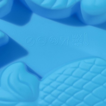 Baking uniform "Sea inhabitants", silicone, 26 × 24 × 2.5 cm, 7 cells, color mix-9