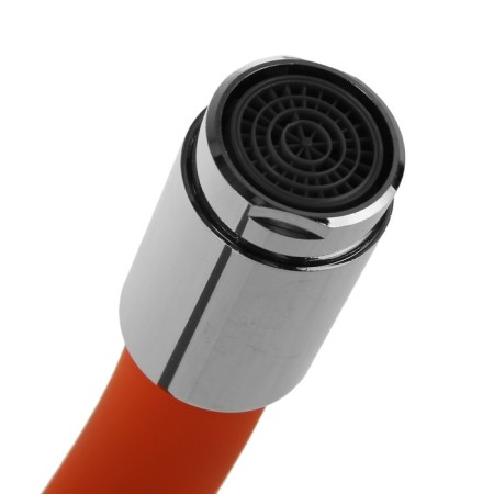 ACCOONA A4819P kitchen mixer, single -leaf, silicone spout, brass, orange/chrome-2