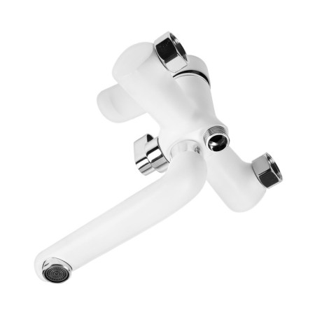 Bath mixer Zein Z2746, pour 15 cm, 35 mm cartridge, with shower, white-6