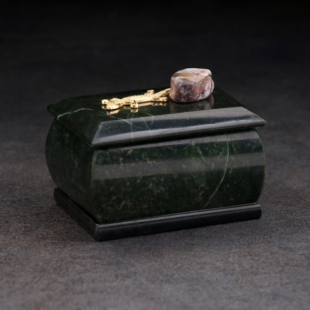 Corps "Ural" rectangular, coil, with decorative stone, 7.5x5x5x5.5 cm-3