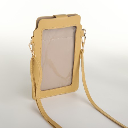 Female bag, cross-bodi, on the magnet, the color is yellow-2