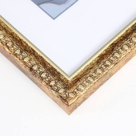 Photo frame Plastic "Kame" 21x30 cm, aged gold-1