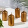 Set of candles "Column", 4 pieces, coffee-gold 7x3.8cm