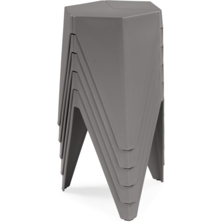 Stool Korner plastic, gray 36x42x46 cm-6