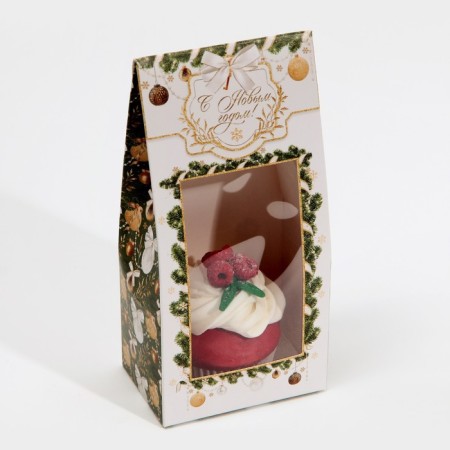 Folding box "Golden", 9 x 19 x 6 cm, New Year-2