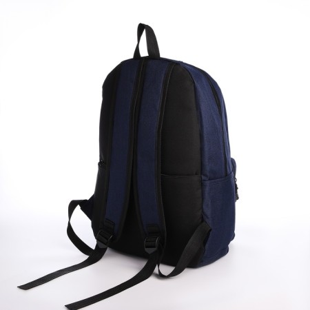 Youth backpack from lightning textiles, 5 pockets, USB, blue color-3