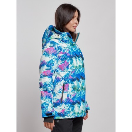 Ski jacket female winter, size 50, blue color-2
