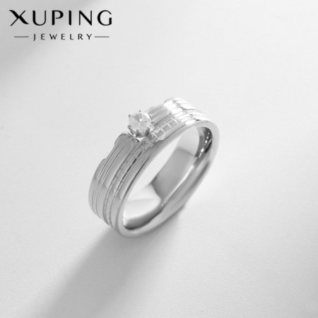 Ring Xuping Crown, white color in silver, size 18-2