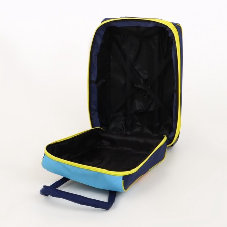 Small suitcase 20 ”, a road bag with a zipper, blue/orange color-8