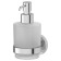 Holder with a dispenser of liquid soap, matte glass, chrome, artwelle