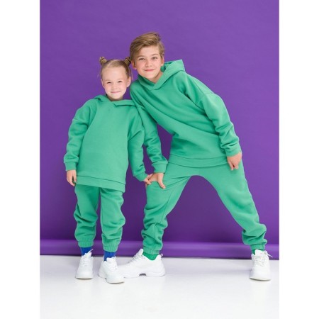 Children's sweatshirt, height 110 cm, green color-1