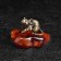 Souvenir "Mouse", brass, amber