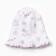 Baby hat, white-pink color, size 36-38 (0-1 months)
