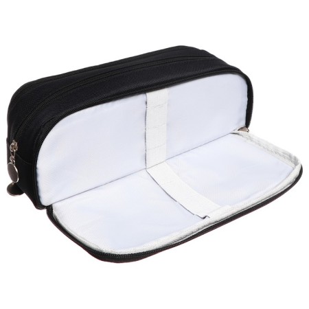 School pencil case on a zipper 3-section, black-5