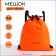 A bag for shoes with a pocket, textura, orange color