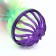Ball for cats with a tambourine "Hurry with a pen", 4 cm, light green purple