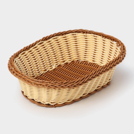 Basket for fruits and bread Oval Dolyana "Milk chocolate", 27 × 19 cm-2