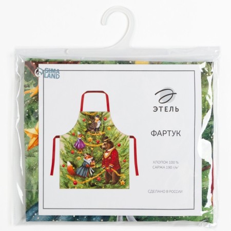 Apron "Ethel" Noble Christmas 60x70cm, 100% cotton, sarzha 190 g/m2-9
