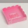 Cookie box, confectionery packaging with PVC lid, “eat me and smile”, 13 x 13 x 3 cm