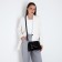 Bag Cross-Bodi with a zipper, black color
