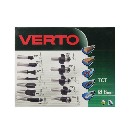 Verto 60h010 drills, wood, set 12 pcs., Saar 8 mm-4